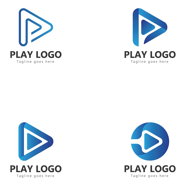 Logo-Vektor-Template-Design abspielen