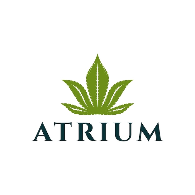 Logo-vektorvorlage für medizinisches marihuana