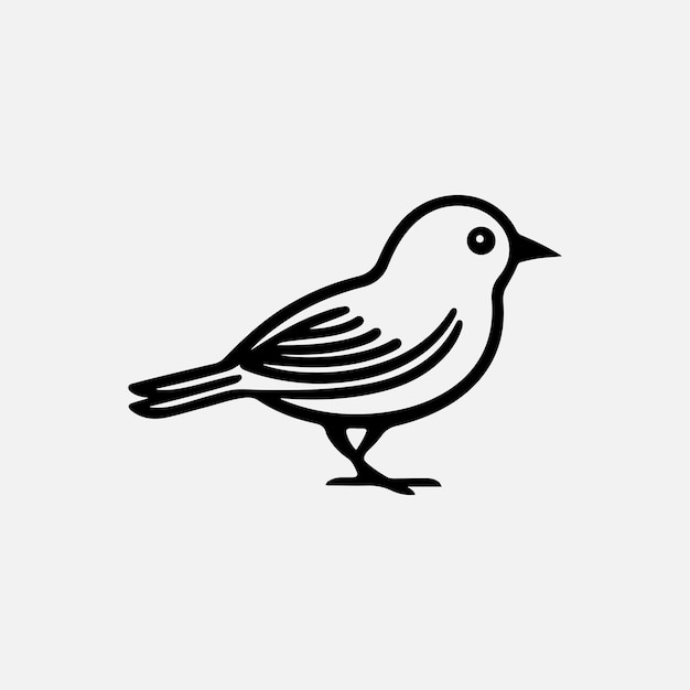 Logo Vogel elegante Ikone