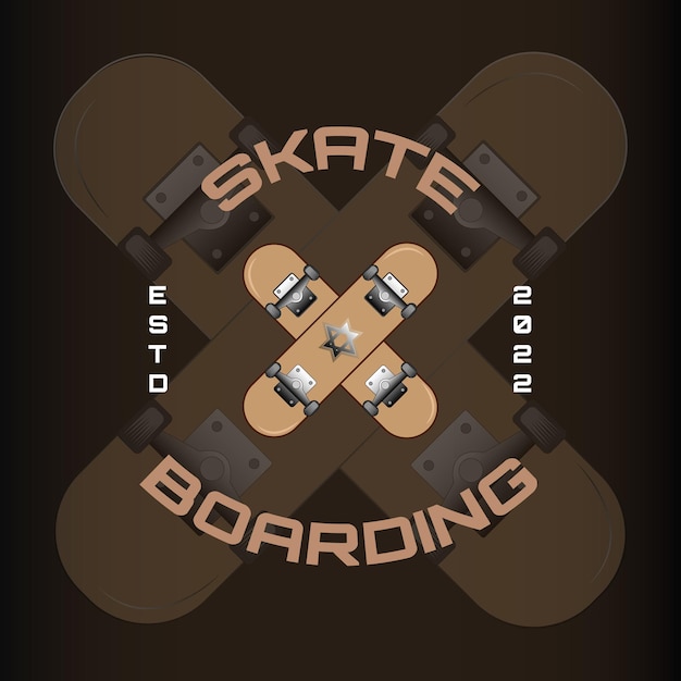 Vektor logo von skateboard