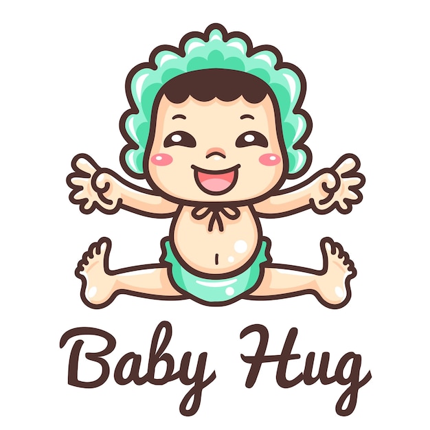 Logo-Vorlage für Baby-Umarmung