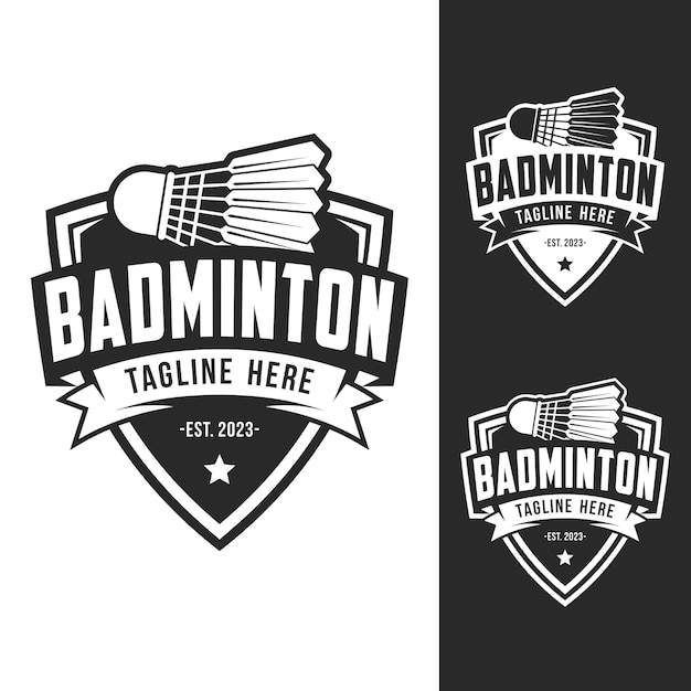 Logo-Vorlage für Badminton-Clubs Badminton-Turniere Logo-Konzept