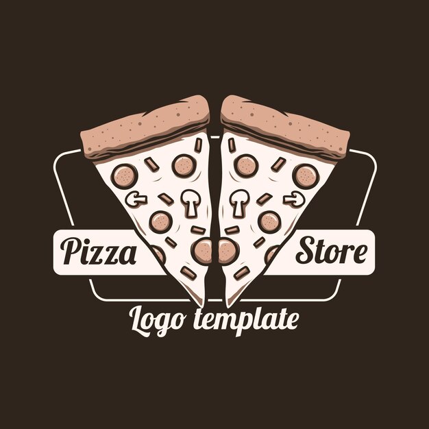 Vektor logo-vorlage für den pizza-laden für sie