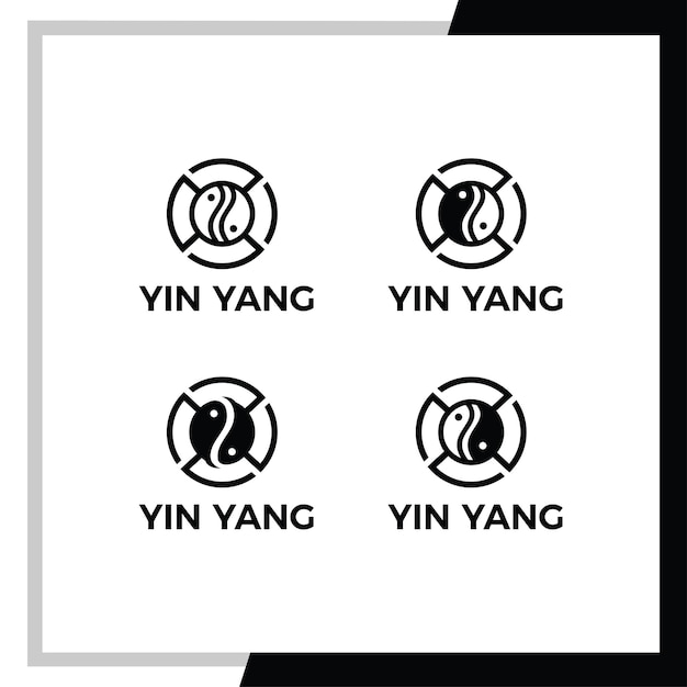 Logo-Vorlage für die Yin-Yang-Sammlung