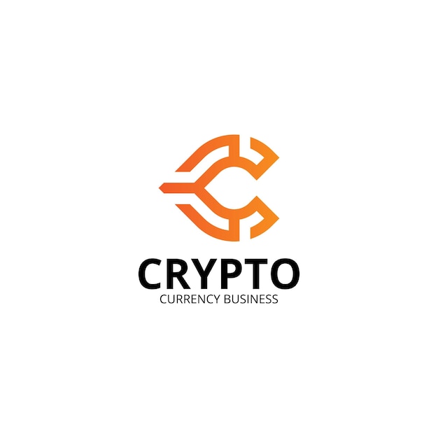 Logo-Vorlage für digitale Kryptowährung. Kryptografie-Symbol-Logo-Vektor-Illustration.