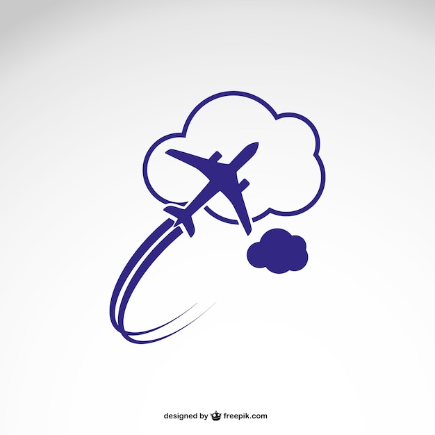 Logo-vorlage mit flugzeug
