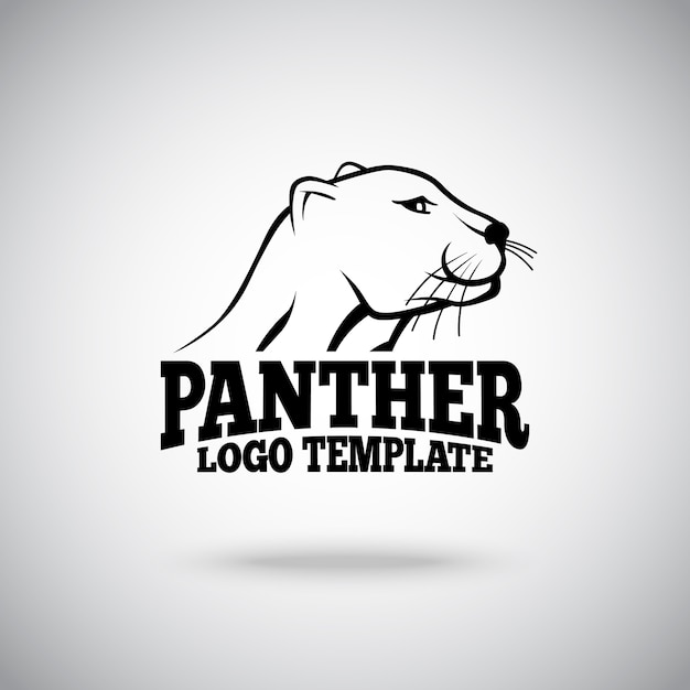 Logo-vorlage mit panther-illustration