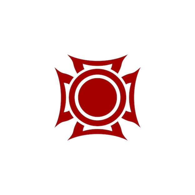 Logo-vorlage mit rotem band, schild, illustration, design, illustration, design, vektor eps 10