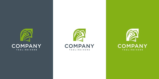 Logo-vorlagensammlung für grünes geld