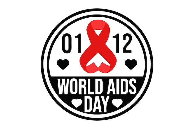 Vektor logo welt-aids-tag 76
