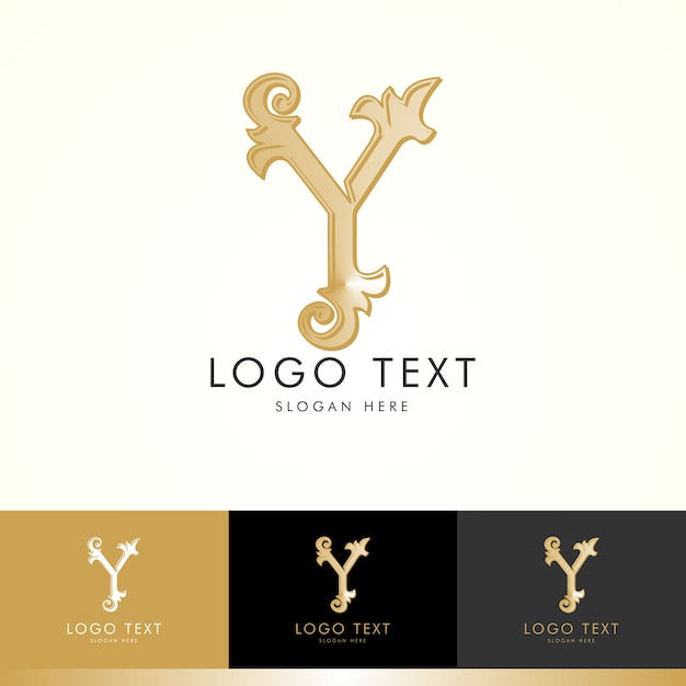 Logo y, monogramm y, gold, vektor y, logo design
