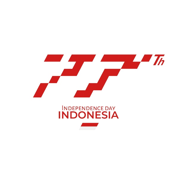 Vektor logo zum unabhängigkeitstag indonesiens