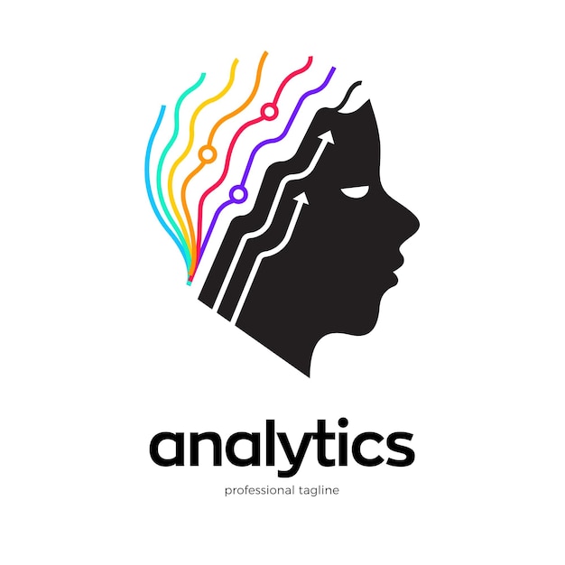 Logodesign für Gehirnanalyse