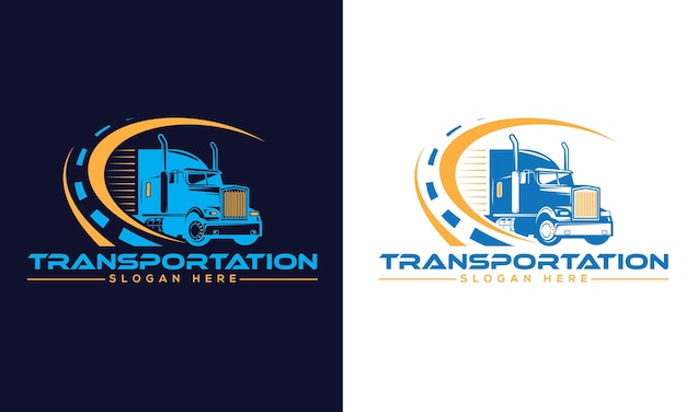 Vektor logodesign für transport und logistik