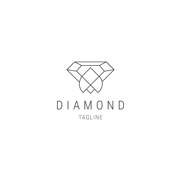 Logodesign mit diamantlinie