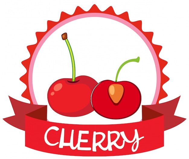 Logodesign mit roten Kirschen