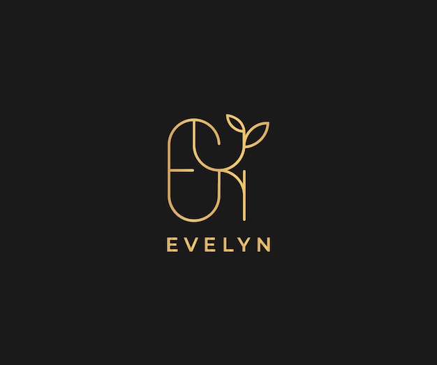 Logoname evelyn nutzbares design für privates vektorbild