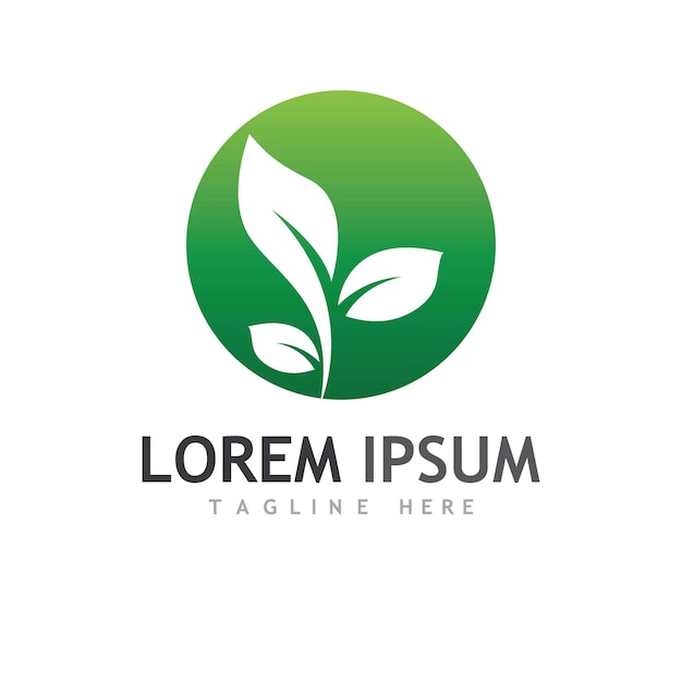Logos der grünen Baumblattökologie