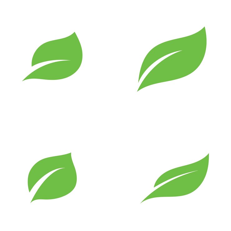 Vektor logos der grünen baumblattökologie