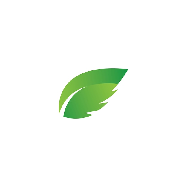 Vektor logos der grünen blattökologie-naturelement-vektorikone