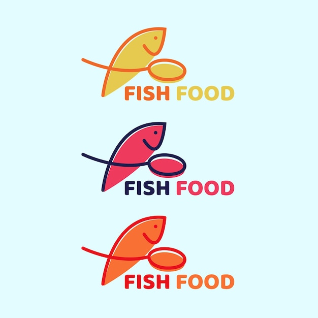 Logos für fisch- oder fast-food-unternehmen usw