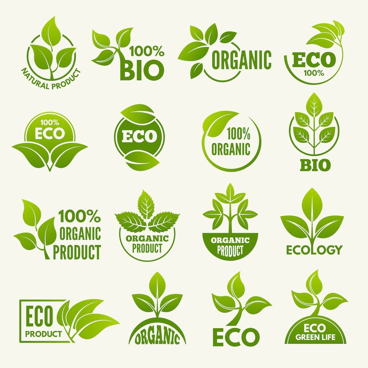 Vektor logos im öko-stil.