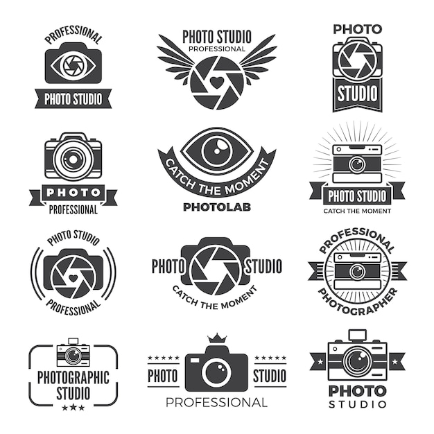 Logos und symbole von fotostudios