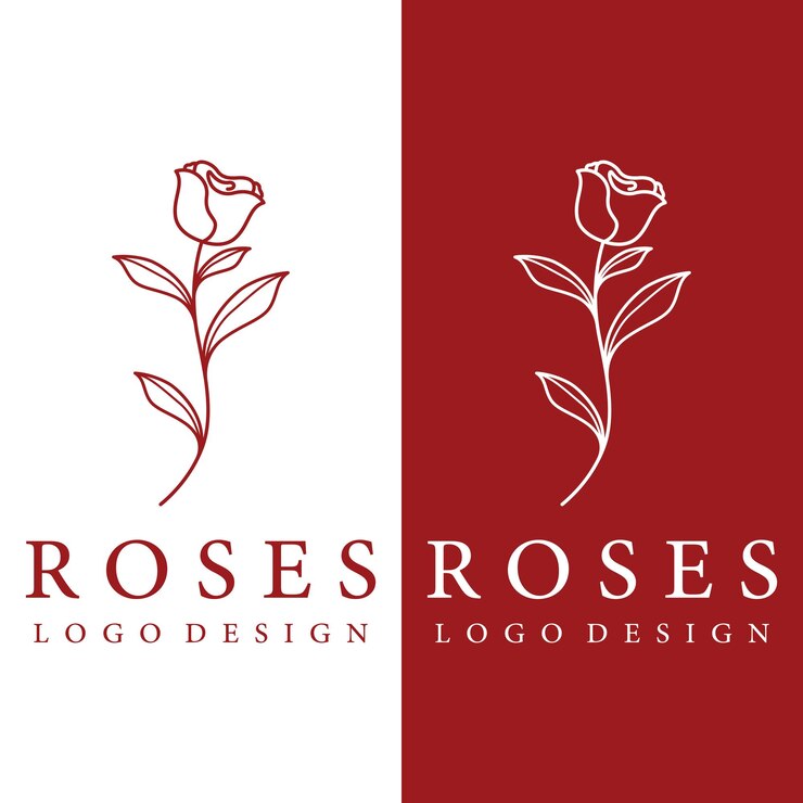 Vektor logos von blumen, rosen, lotusblumen und anderen arten von blumen durch die verwendung des designkonzepts einer vektorillustrationsvorlage