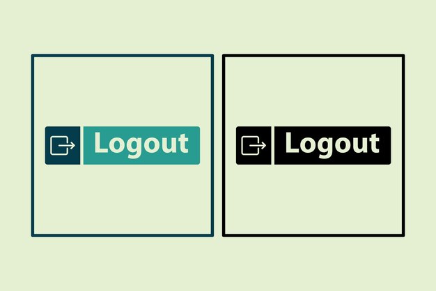 Logout icon icon related to UI elements suitable for web site app user interfaceselement printable etc solid icon style simple vector design editable