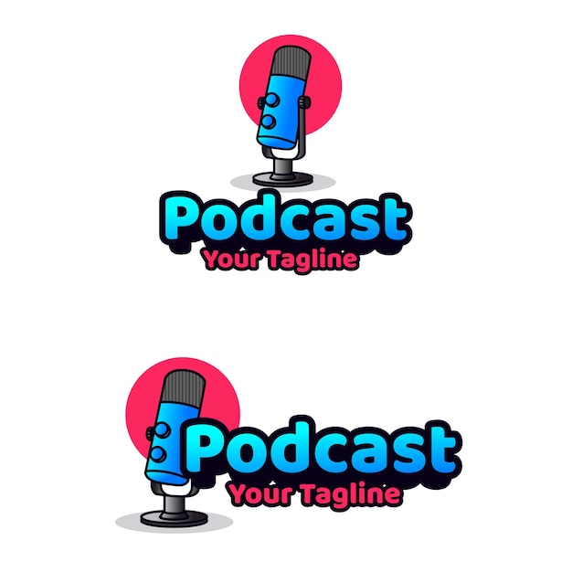 Logovorlage für Podcast Talk-Charaktere