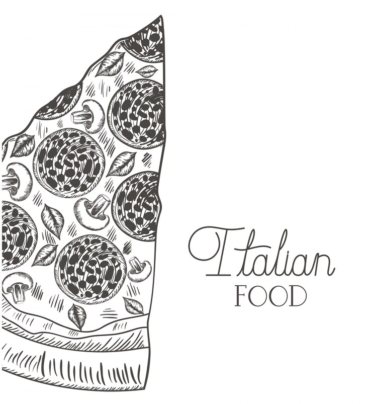 Lokalisierte Ikone der köstlichen italienischen Pizza