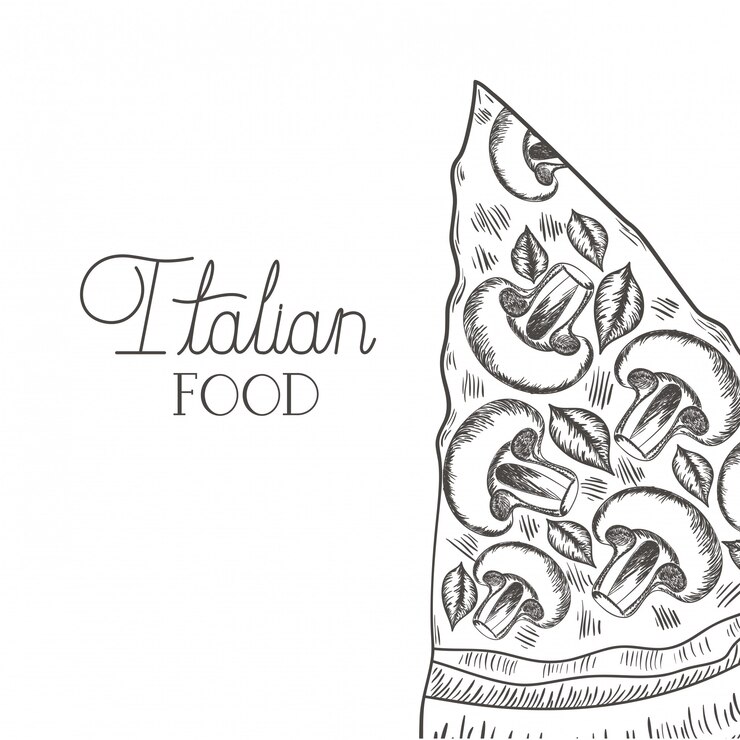 Lokalisierte Ikone der köstlichen italienischen Pizza