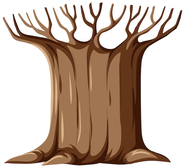 Lokalisierter Baum ohne Blattkarikatur