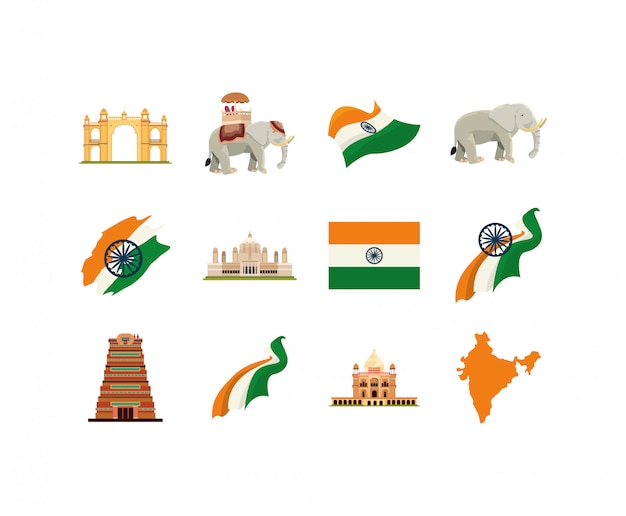 Lokalisiertes indisches ikonenset