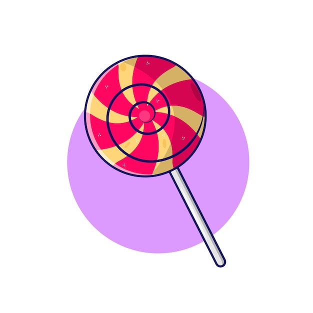 Lollipop candy cartoon symbol illustration lolipop candy vektordesign