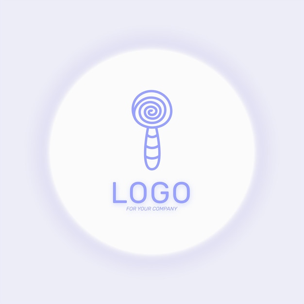 Vektor lollipop-symbole süßigkeiten logo lollipop-logo für webdesign oder unternehmen isolierte vektorillustration