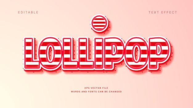 Lollipop-texteffekt