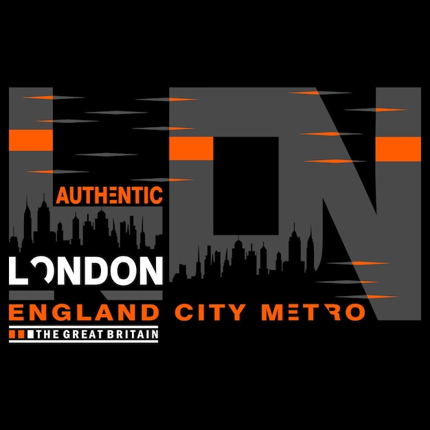 London city tee brief typografie grafikdesign illustrationsvektor, t-shirt druck