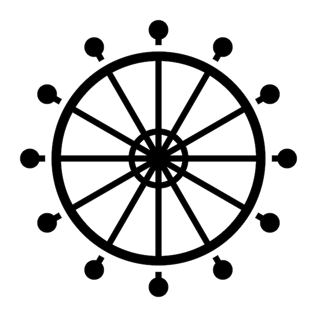 Vektor london eye glyph solide schwarze illustration