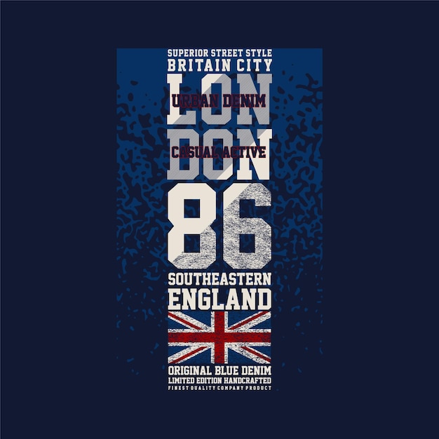 London großbritannien stadt südöstlichen grafikdesign vektor typografie t-shirt