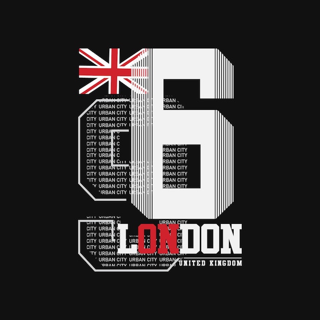 Vektor london illustration typografie perfekt für t-shirt-design