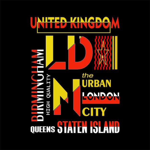 london-typografie-grafikdesign für druck-t-shirt-illustrationsvektor