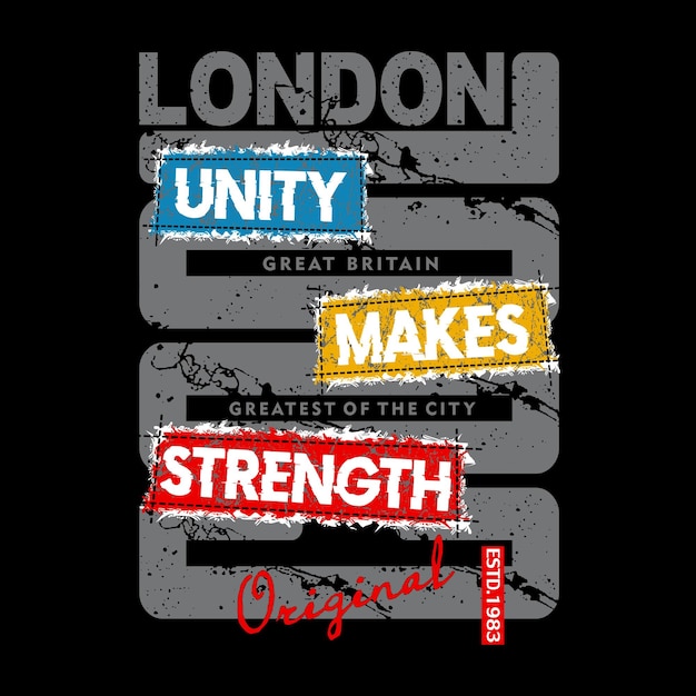 Londoner Slogan Motivation Vektor Illustration Kunststil