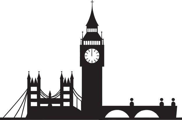 Vektor londons big ben vector black design royal landmarks black vector icon