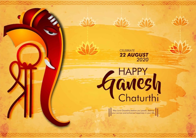 Lord ganesha ganesh festival illustration von lord ganpati hintergrund für ganesh chaturthi