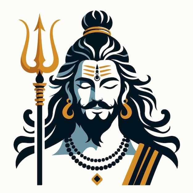 Vektor lord mahadev vektorische illustration mahashivratri hintergrund indischer fasttival