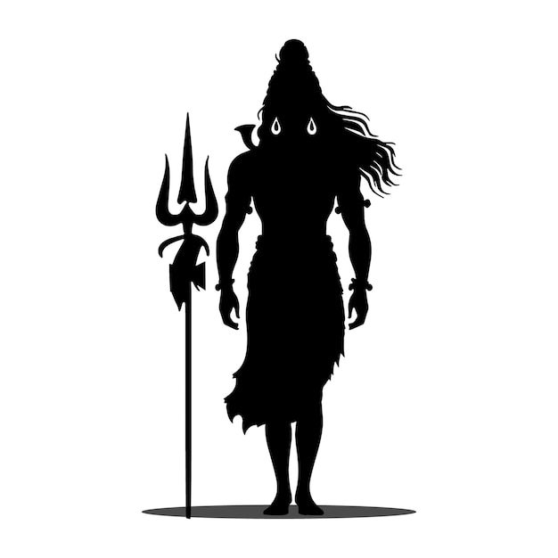 Lord Shiva Silhouette Hintergrundvektor