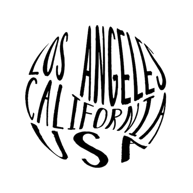 Los angeles kalifornien usa in runder form