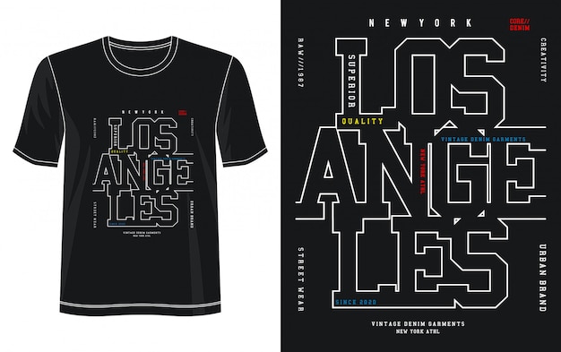 Vektor los angeles typografie illustration