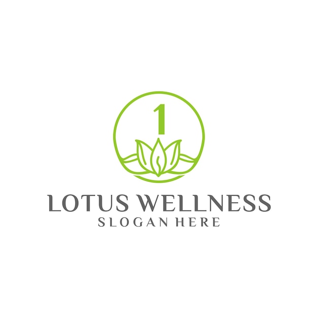 Lotus 1 Wellness-Logo-Design